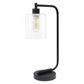 Simple Designs Bronson Antique Style Industrial Iron Lantern Desk Lamp, Black LD1036-BLK